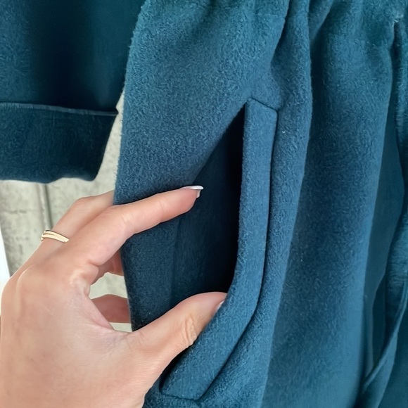 Albatre Green Pea Coat With Pockets - One Size (XS-M) - Picture 6 of 8